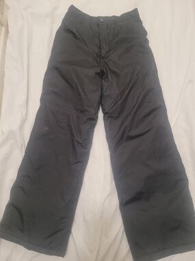 Kids Black Insulated Snow Pants - Unbranded